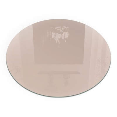 Kamin Unterlage Aus Gehärtetem Glas, Robust & Sicher Farbe Hellbraun fi80 cm