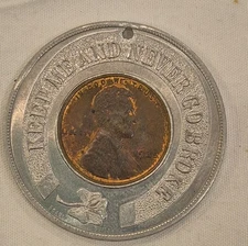 1935 Lincoln wheat penny "keep me and never go broke" lucky coin club