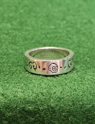 Gucci Ghost Ring 6mm 925 Sterling Silver Size 5.75 | eBay