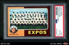 1975 Topps #101 Gene Mauch Expos Team Checklist MANAGER PSA 6 - EX/MT