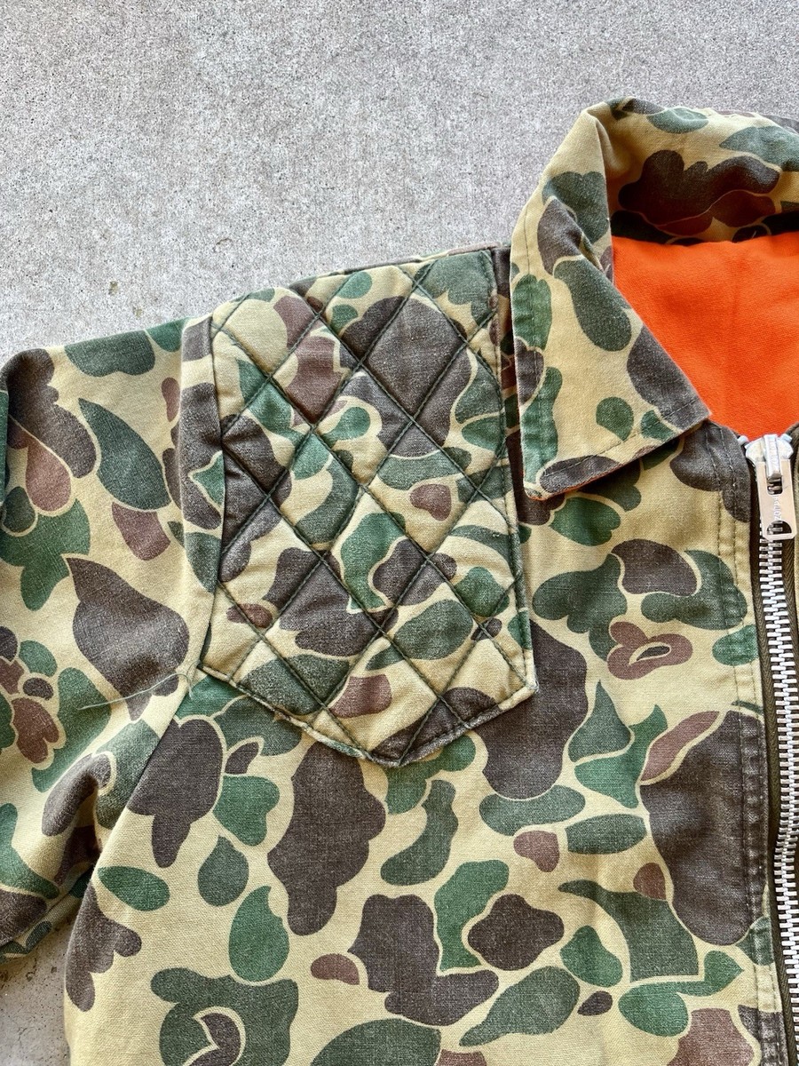 Vintage Men's Sears Camo/Orange Reversible Hunting Jacket Talon