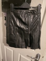 Mini Skirt Black Leather Size S|36|4. BUY NOW