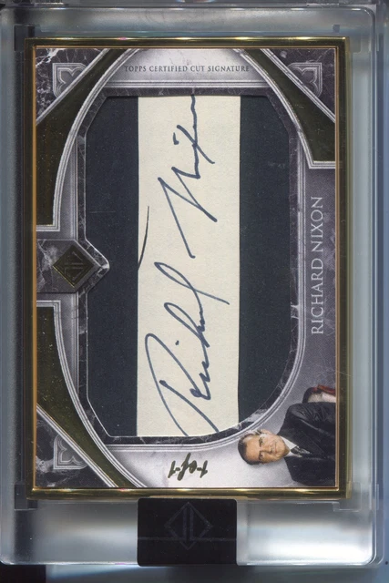 2023 TOPPS TRANSCENDENT BASEBALL CUT SIGNATURE CARD RICHARD NIXON AUTOGRAPH 1/1