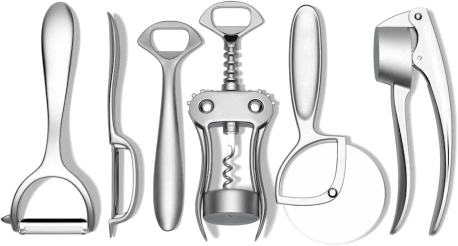 Kitchen Tool Set | 6 Piece Kitchen Utensil Set | Includes Y-Peeler, Peeler, Bott