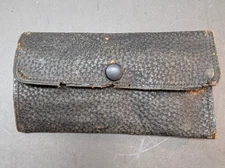 Vintage Scissors Tweezer Tool Set with Faux Leather Gray Folding Case