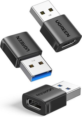 UGREEN USB C Adapter (3 Stück), 10Gbps USB C Buchse zu A Stecker Adapter Kompati