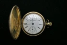 Antique Illinois Watch Co Pocket Watch 18s 17J Side Winder Gold 1898