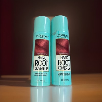 (2pack) L'Oreal Paris Magic Root Cover Up Temporary Concealer Spray/Vibrant Red
