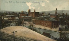Cohoes, NY New York Birds Eye View of Cohoes Antique Postcard 1c stamp Vintage