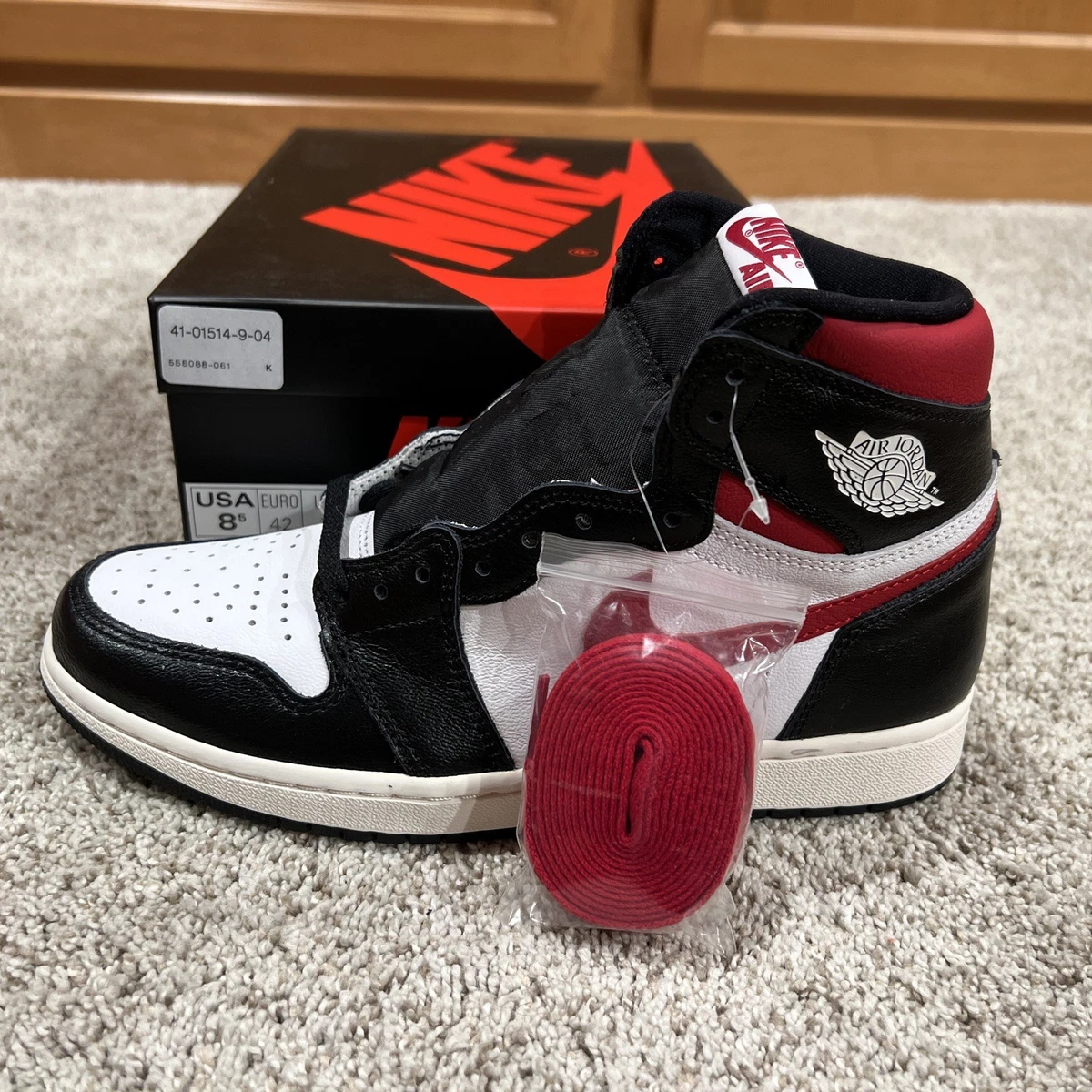 Jordan 1 Retro OG High Black Gym Red | eBay