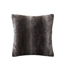 Zuri Faux Fur Animal Throw Pillow, Luxury Square Decorative Pillow, 20X20, Br...