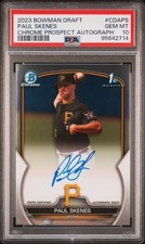 PAUL SKENES 2023 BOWMAN DRAFT CHRONE PROSPECT AUTO 1ST #CDA-PS PSA 10 