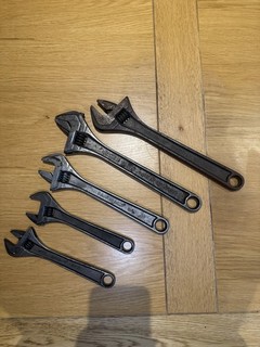 Bahco Adjustable Spanners Made In Sweden 2x12” 1x10” 2x8”