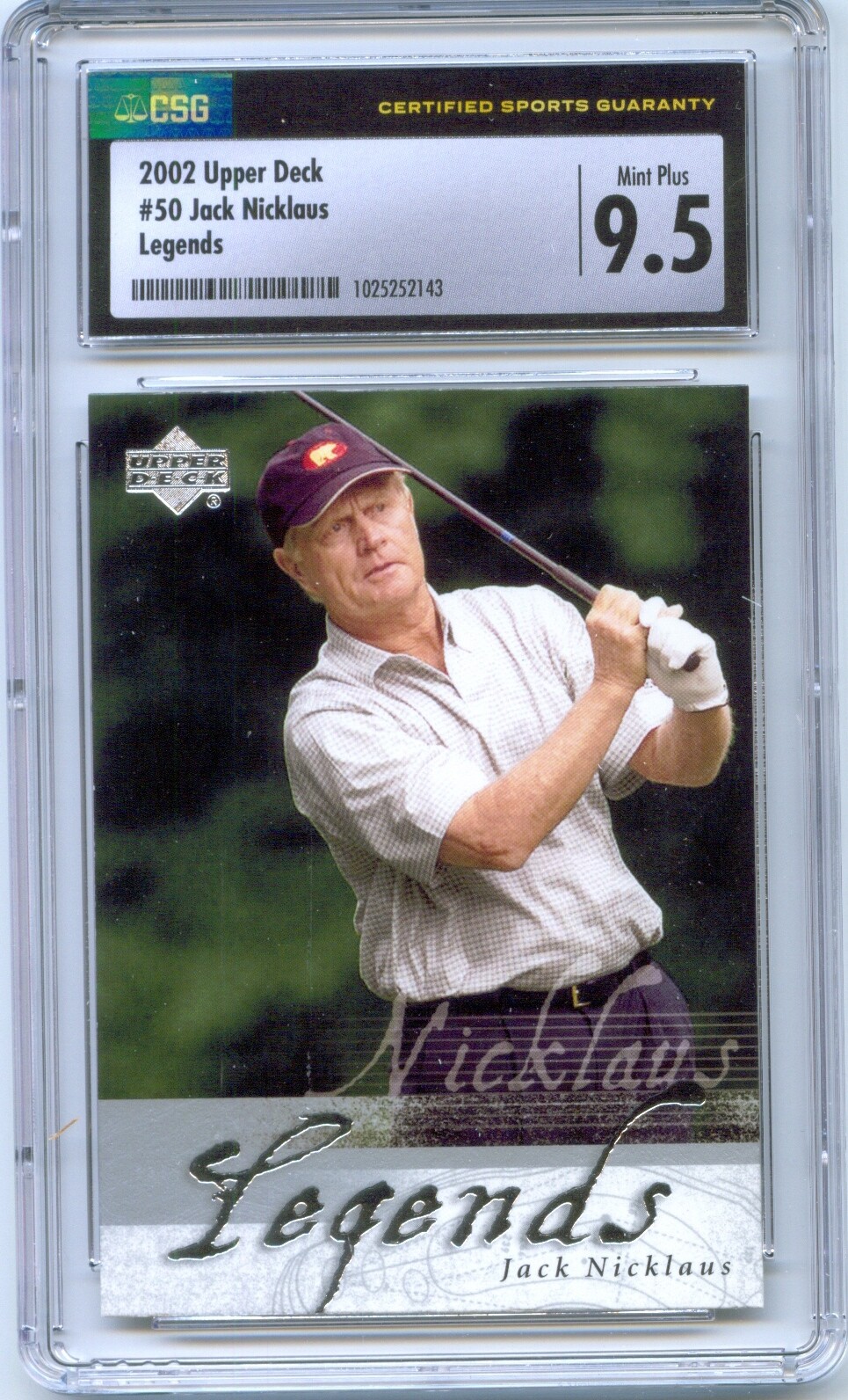2002 Upper Deck Golf #50 JACK NICKLAUS Ohio State Buckeyes CSG 9.5