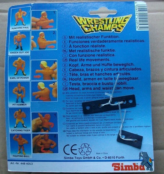 WWF WWE HASBRO SIMBA WENTOYS WRESTLING FIGURE JIM HACKSAW DUGGAN USED - Imagen 3 de 3