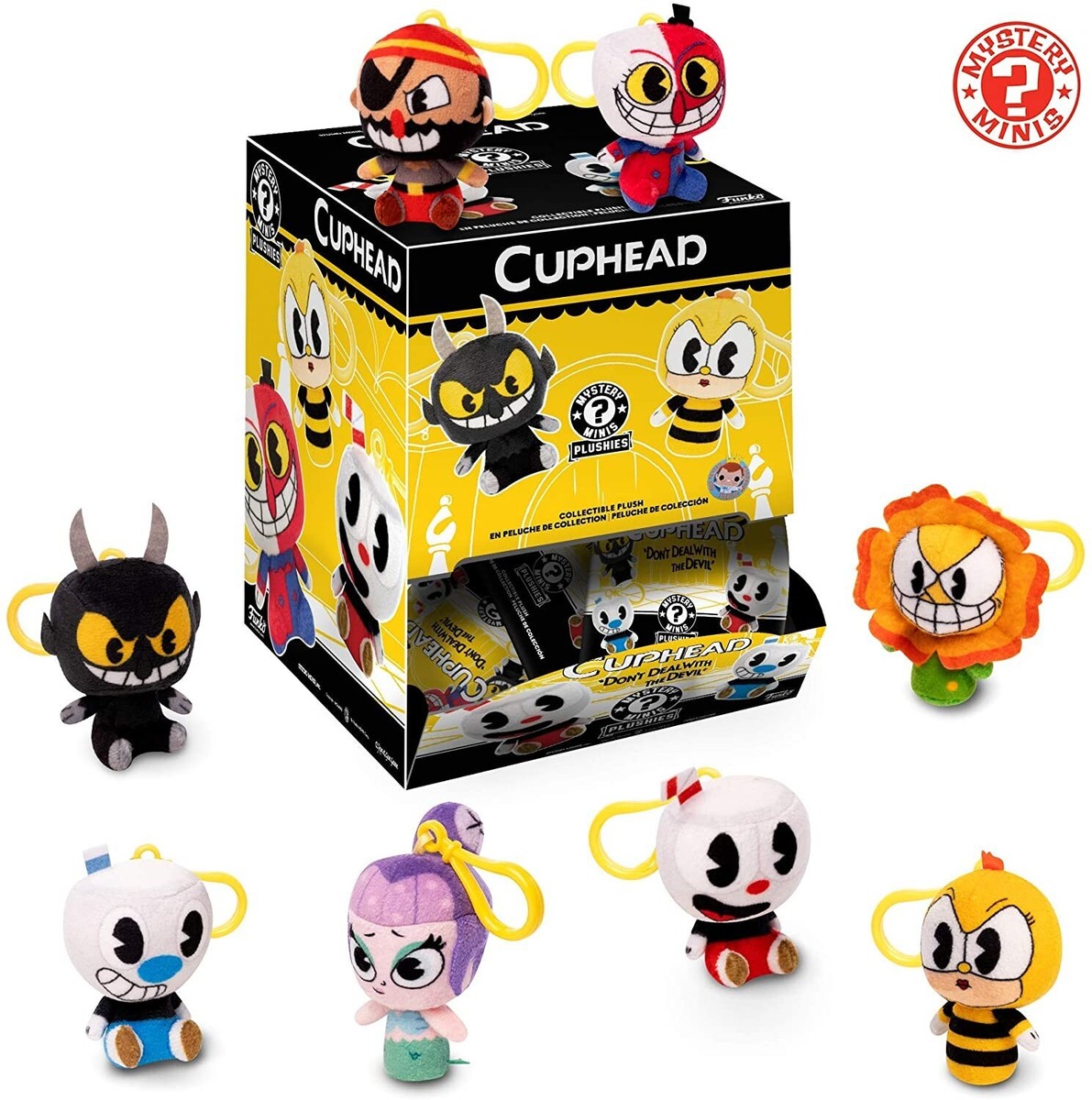 KahlerThe Curious One キャラクター スカルプチャー Funko Blindbag Keychain Plush: Cuphead - One Mystery Keychain