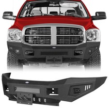 Fit 2006 2007 2008 2009 Dodge Ram 2500 3500 Front Bumper W Skid Plate Led Light Fit 2006 2007 2008 2009 Dodge Ram 2500 3500 Front Bumper W Skid Plate Led Light