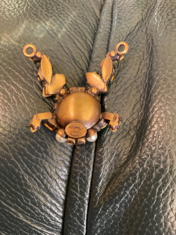 Rosa Templin Frosch Strass Anhänger Schmuckelement - Bild 3 von 3