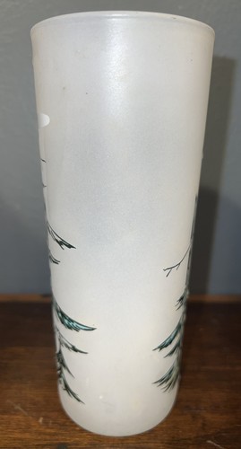 Vintage Mackinac Bridge Frosted Souvenir Glass 1950s Michigan Mackinaw Straits - Picture 5 of 8