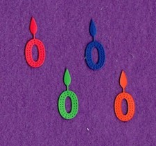 CANDLE zero 0 Birthday die cuts scrapbook cards