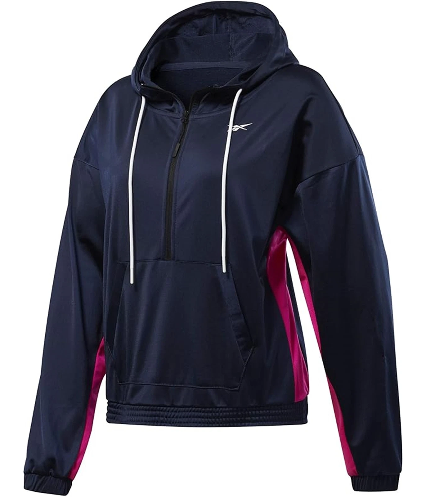 Reebok Womens Linear Logo 1/4 Zip 2 Piece Track Sweatsuit