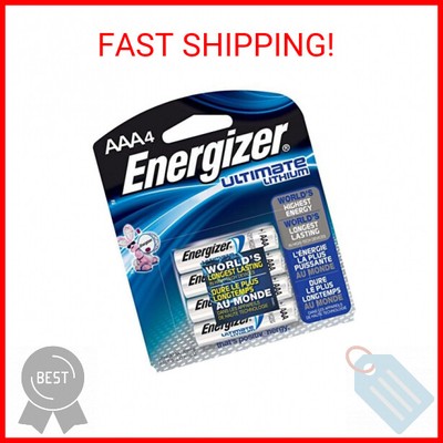 Energizer L92BP-4 Ultimate Lithium AAA Batteries, World’s Longest ...