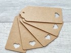 30 Blank Gift Tags, Recycled Kraft eco friendly Christmas large label, wedding