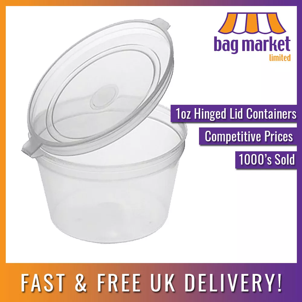 1oz Sauce Container with Hinged Lid (1000pcs/ctn）