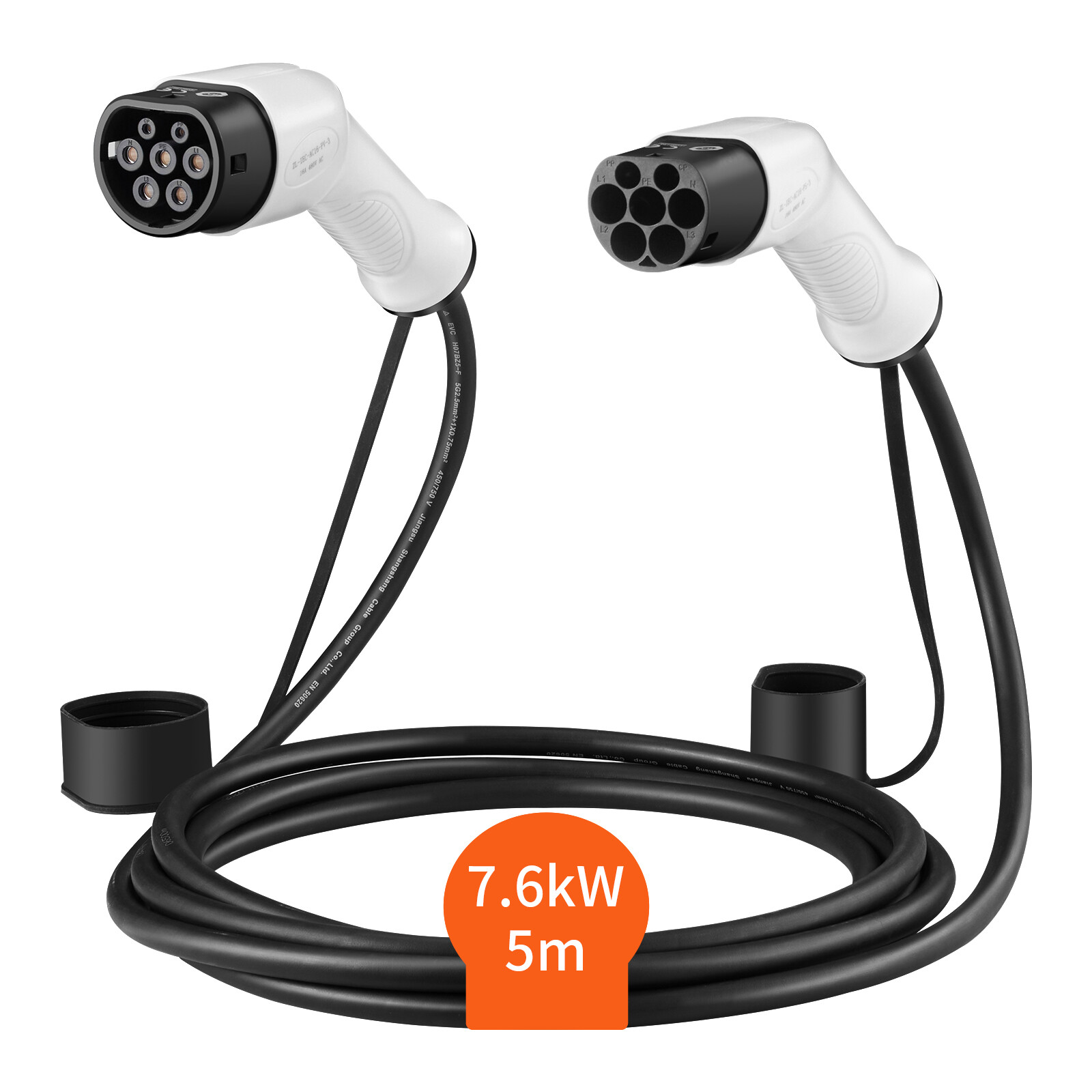 Vevor 5m Cavo Ricarica Monofase 7kw per Auto Veicoli Elettrici Tipo 2 a Tipo 2 - Miniatura 8