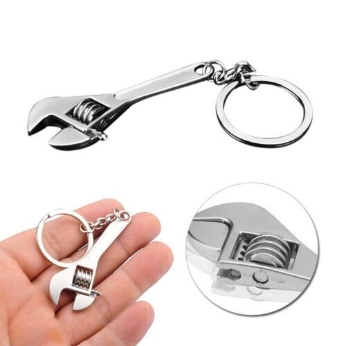 Metal Adjustable Creative Tool Wrench Spanner Key Chain Ring Keyring - Picture 2 of 3