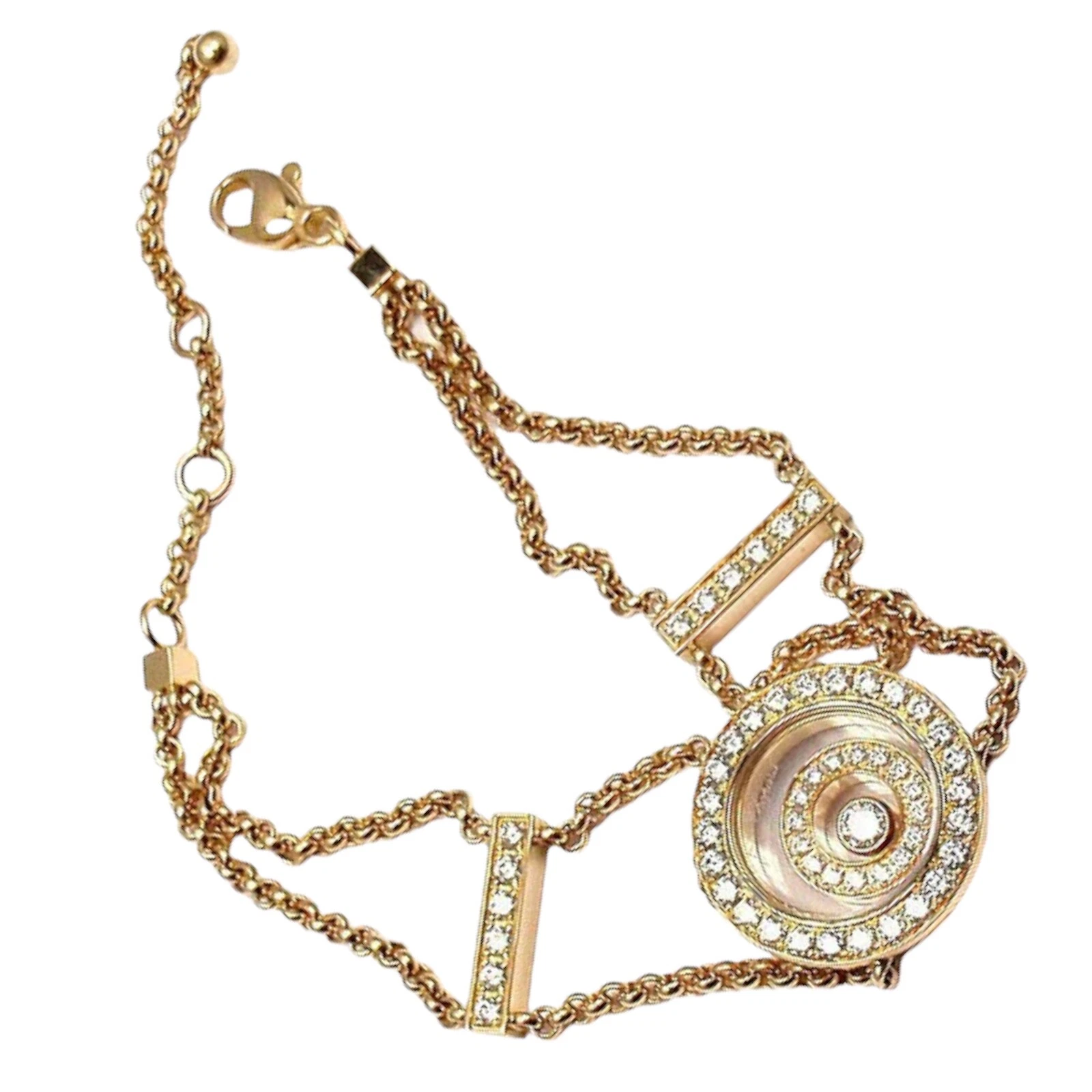 Chopard — Rare! Authentic Chopard Happy Spirit Diamond Chain Bracelet Retail $13,200