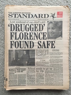 The London Evening Standard 13. Juli 1987 Florence Faivre