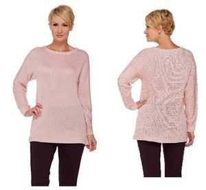 pink sequin sweater