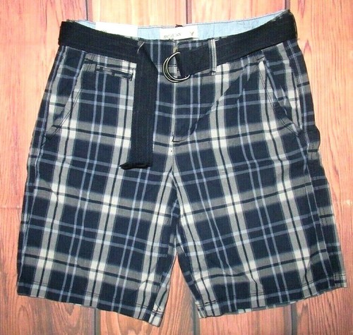 MENS AMERICAN EAGLE BLUE PLAID SHORTS 