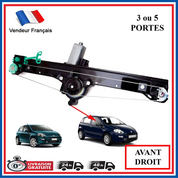 Auftrieb Glas Vorne Links Fensterheber Eis Vorne Rechts FüR Fiat Punto 51723317-image
