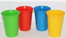 SALE TUPPERWARE VTG STYLE KIDS BELL TUMBLERS 7oz 4pc BPA-FREE PRIMARY COLORS