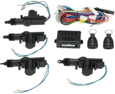 Universal Car Door Lock 4PCS, 12V Door Lock Actuator Keyless Entry System with 2