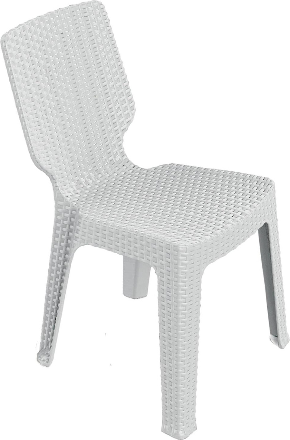 KETER Sedia da Giardino T-Chiar in Resina Rattan 54 x 38 x 82 cm Bianco KET006