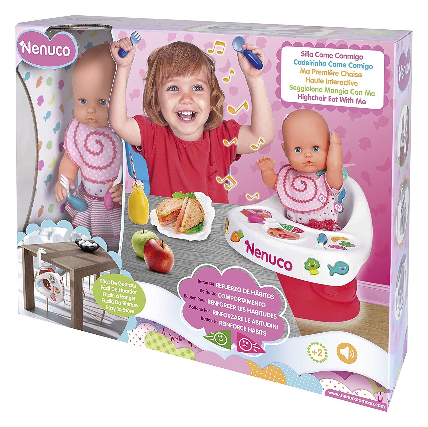 Tv Movie Character Toys Toy Girls Highchair Bath Play Fun Nenuco Highchair Eat With Me Baby Doll Ages 3 Toys Hobbies