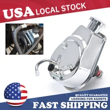 Saginaw Power Steering Pump P Series 5/8 Keyway Pulley Shaft Chrome For GM Chevy