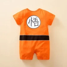 Anime 0-18M Baby Goku Summer - Soft Cotton Newborn Cosplay Jumpsuit Romper