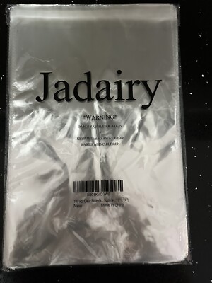 100Pcs Clear Plastic Resealable Self Sealing Cello Cellophane Bags  10 x14 