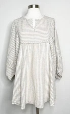 GIGIO Stripe Bubble Sleeve Top - Size: S