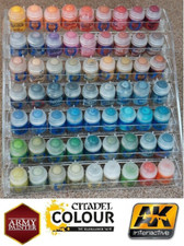 Plastic Paint Stand for 63 pots, storage Workshop  table top citadel paint rack