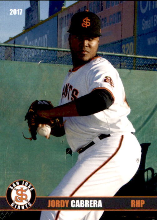 upside down yellow backs着用　ナショナルズ　7 1/4 2017 San Jose Giants Grandstand 7 Yordy Cabrera Dominican