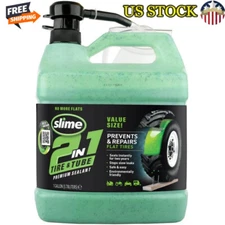 2-in-1 Tire & Tube Sealant 1 Gallon Seals Punctures 2 Years Prevents Flat Tires