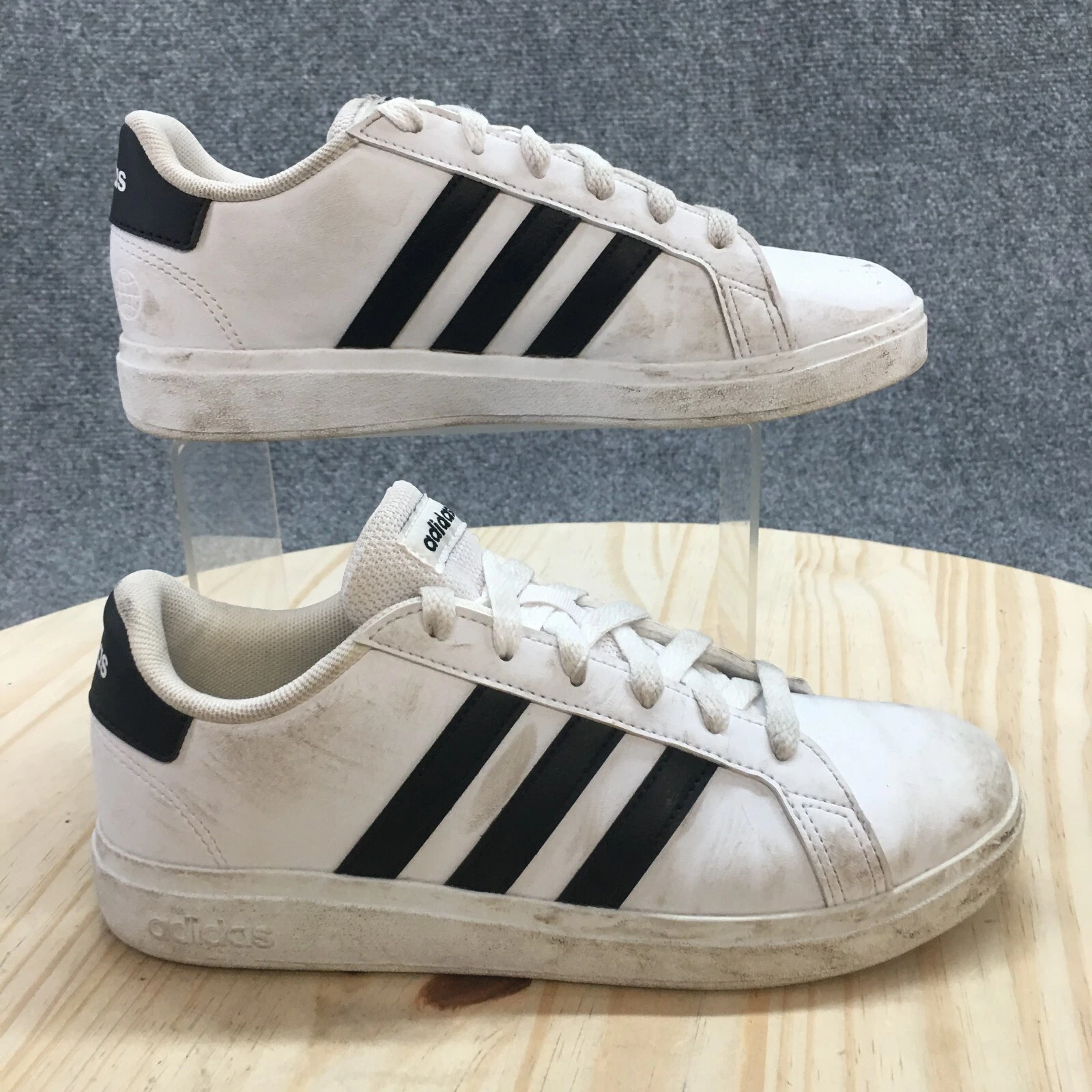 Scarpe Adidas Youth 4 Grand Court Lifestyle Tennis Sneakers stringate GW6511 bianche