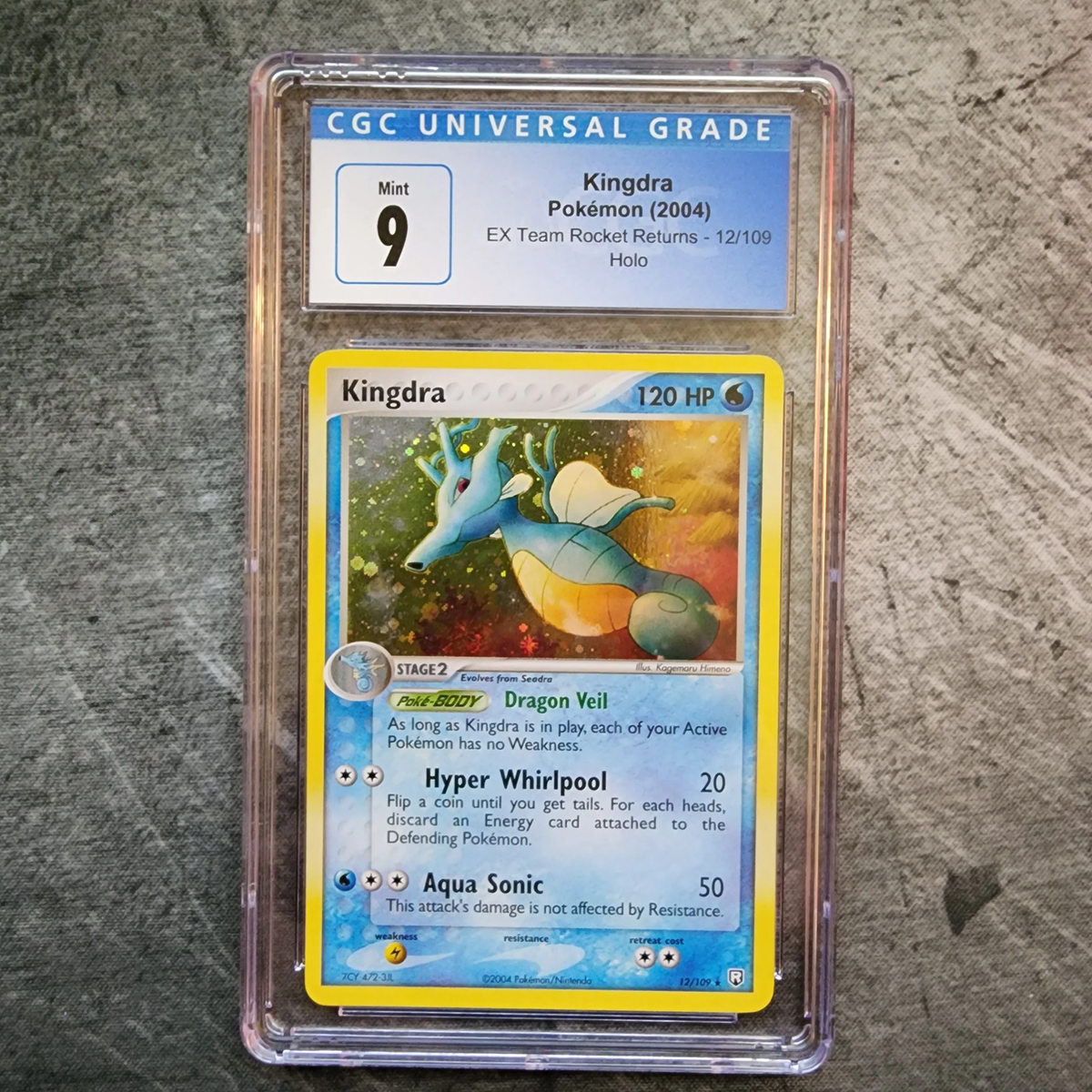 キングドラ 12/109 英語版 ex Team Rocket Returns Kingdra Holo Rare EX Team Rocket Returns Pokémon 12/109 CGC