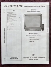 Sams Photofact 4145 Service Manual for Sanyo DS19SPG (Chassis 19SPG-00)