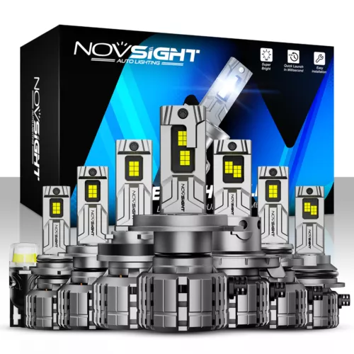 NOVSIGHT 200W 6500K LED Healight Bulbs High and Low Beam 40000LM 800% Brighter